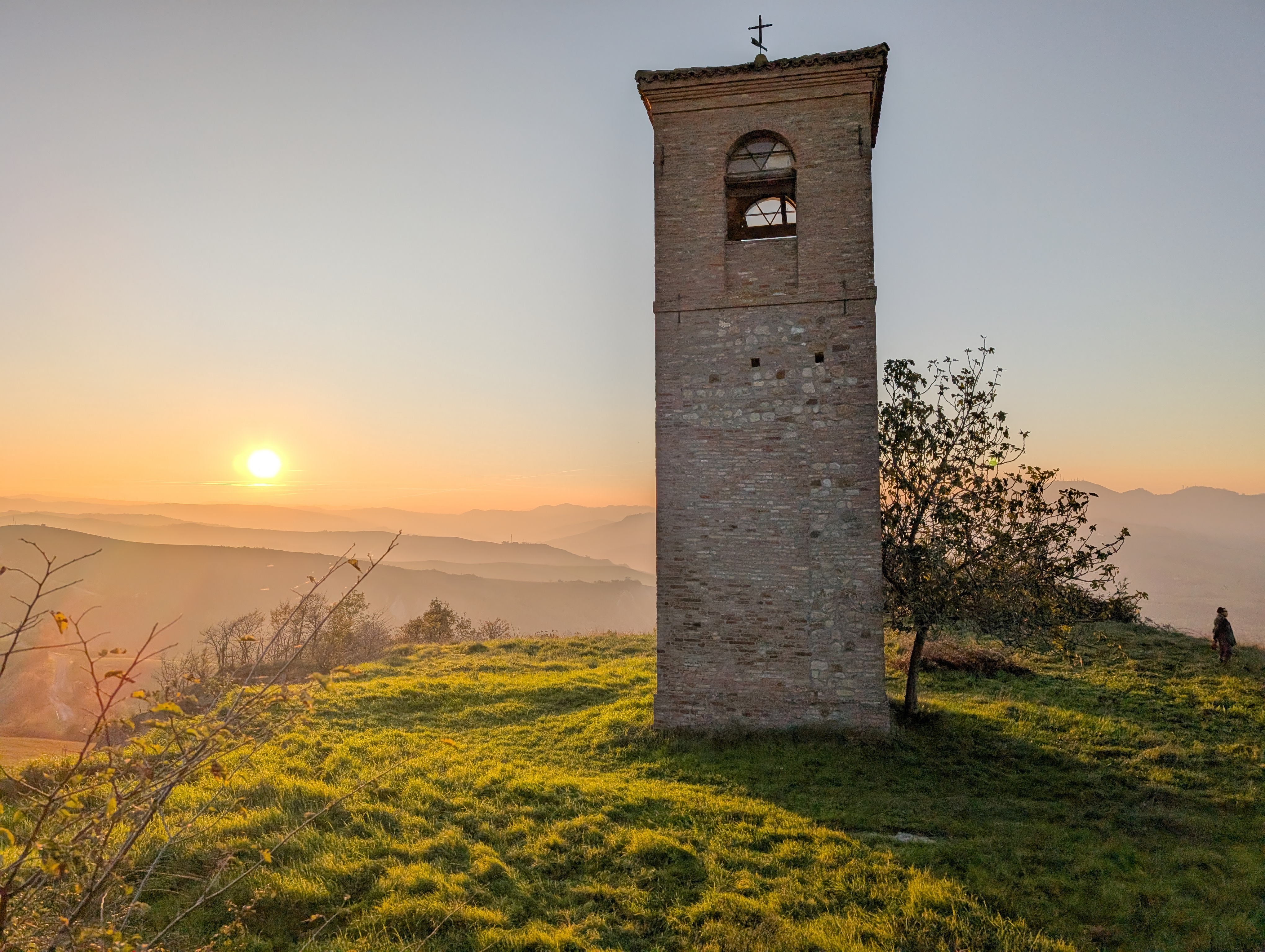 The belltower and surrounding scenery